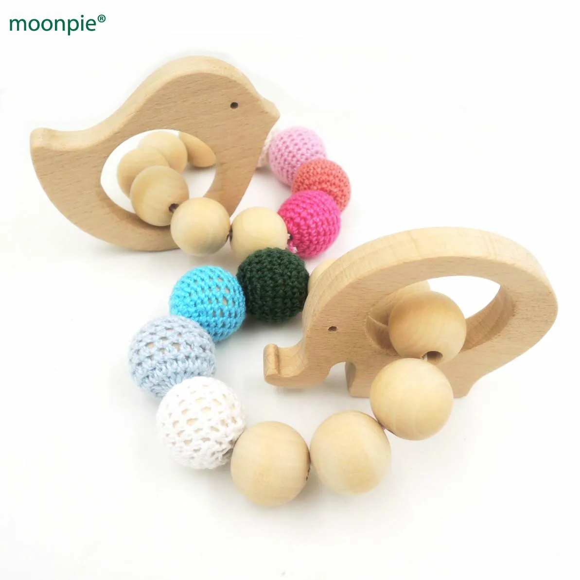 2 шт. детский Прорезыватель для зубов с деревянными бусинами | Мать и ребенок