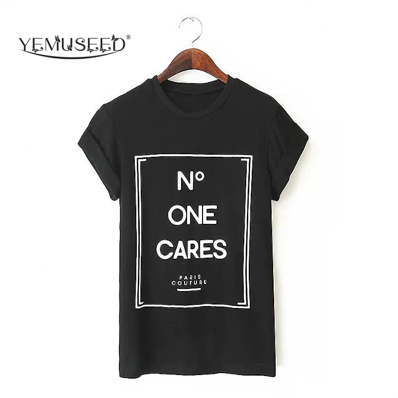 Модная летняя футболка YEMUSEED в стиле Харадзюку С буквенным принтом белая черная