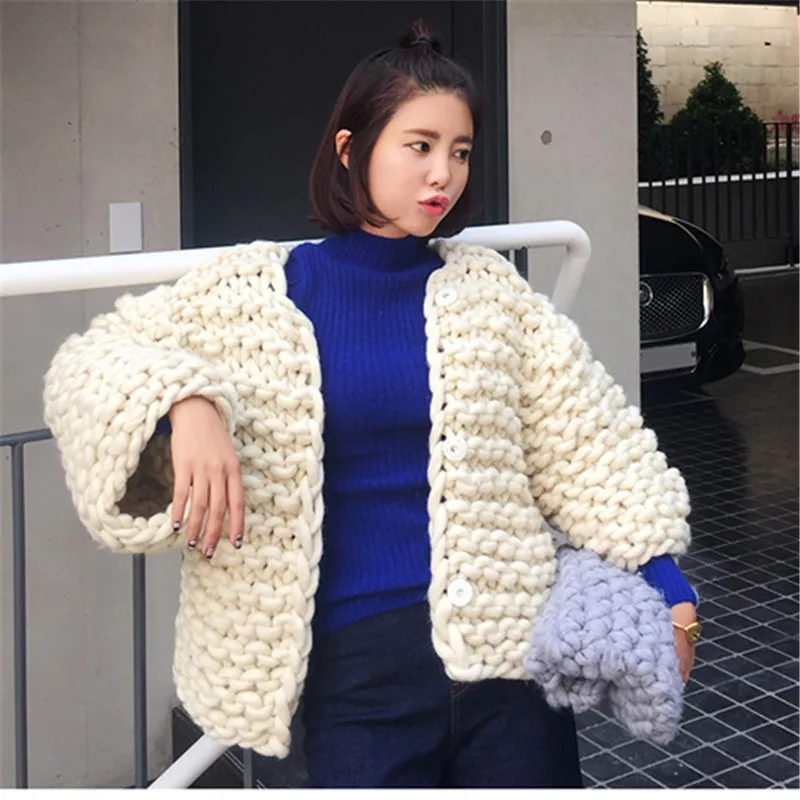 500 г супер коренастый шерсть ручного вязания большой пряжи мягкий теплый