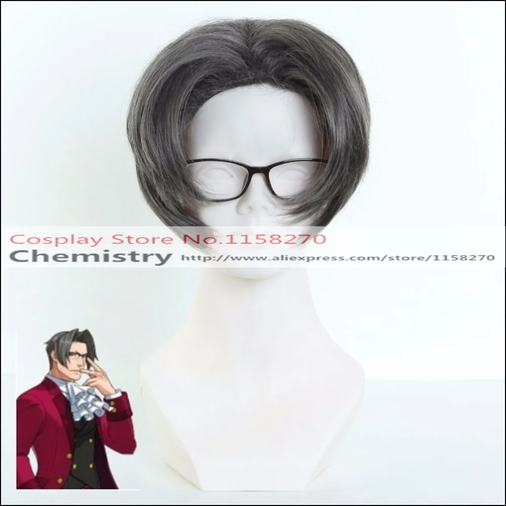 Gyakuten Saiban Miles Edgeworth Reiji Mitsurugi Косплей hairwear|hairwear| |