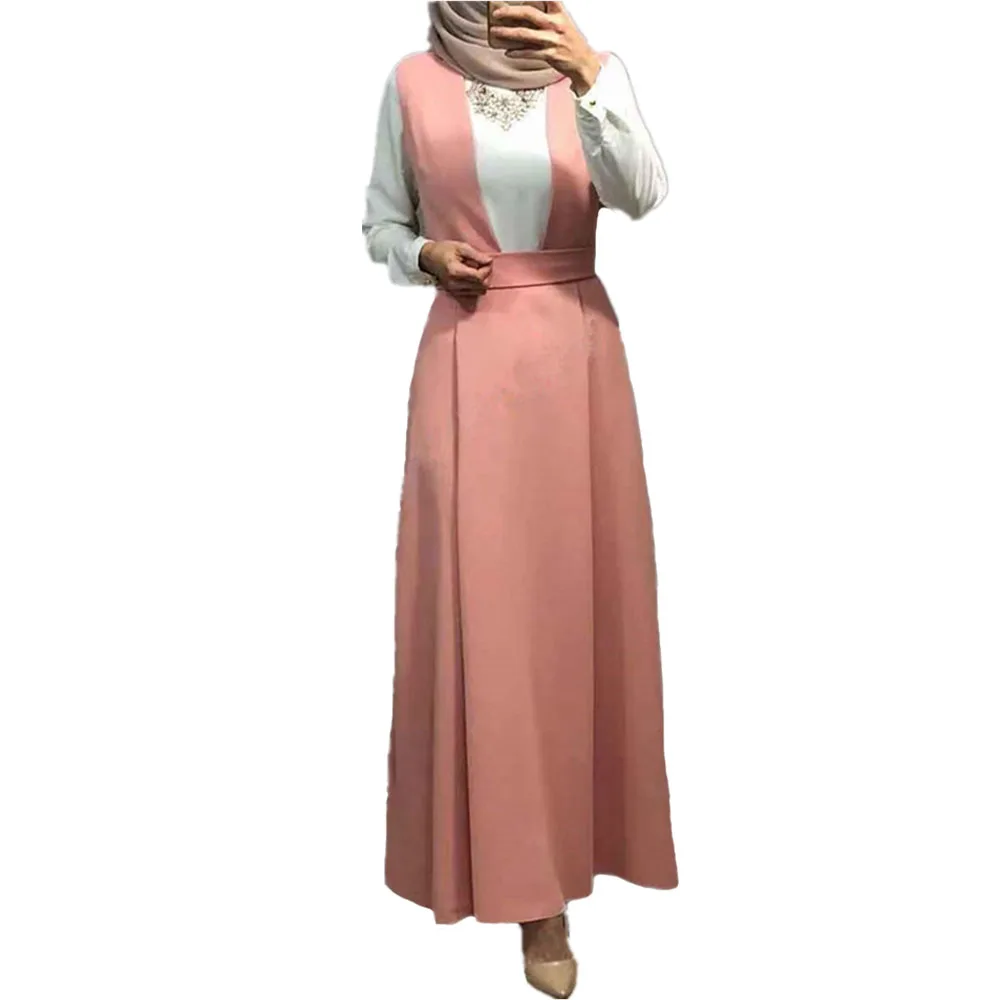 Модное женское мусульманское платье без рукавов с большим маятником Элегантное