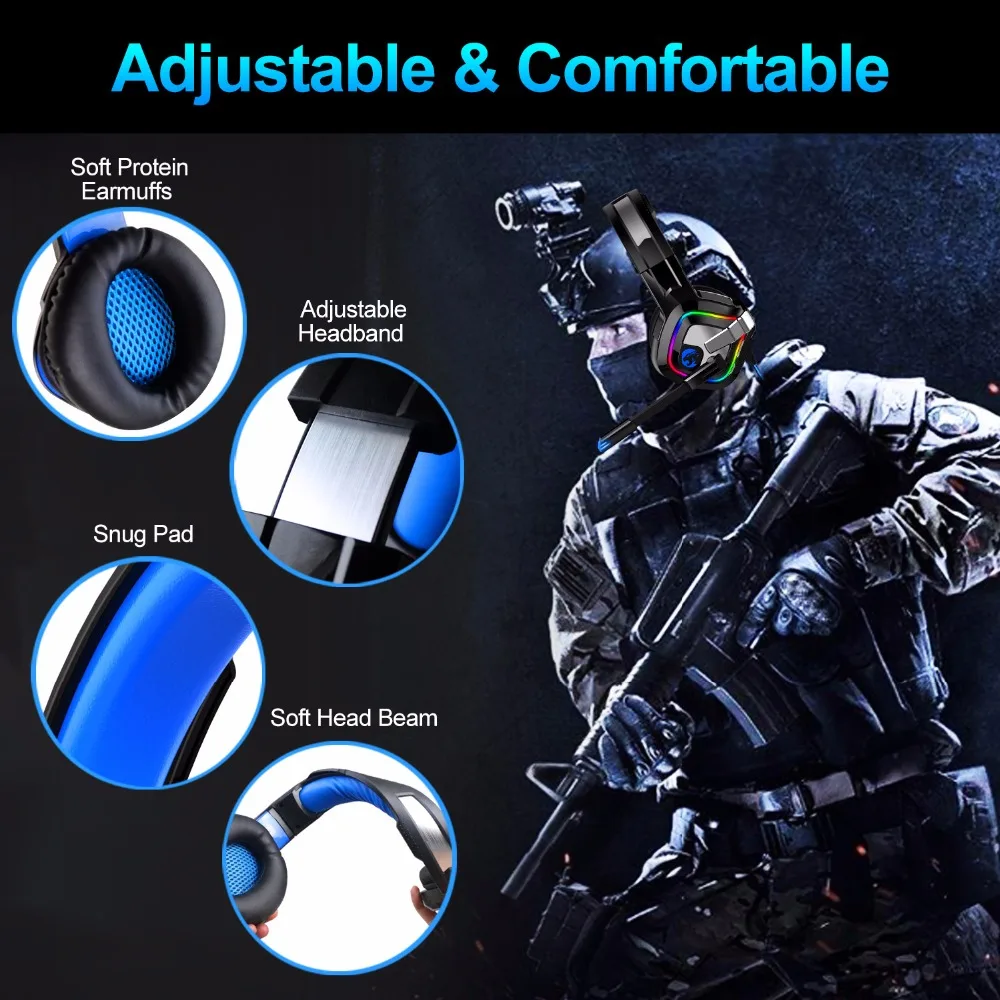 Игровая гарнитура PS4 игровые наушники проводные Игровые басовый стереошлем с