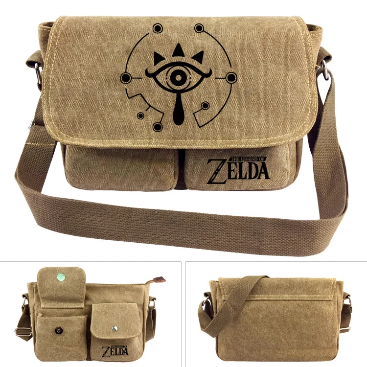 Модные холщовые сумки через плечо с логотипом link Zelda мягкая сумочка тоут