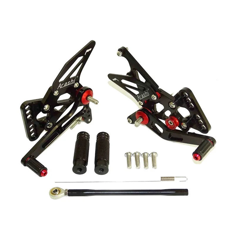 Black Waase для Suzuki GSXR1000 GSX-R GSXR 1000 K5 K6 2005 2006 мотоциклист гонки Rearset Сзади наборы для ухода за кожей подножки колышки - Цвет: Black