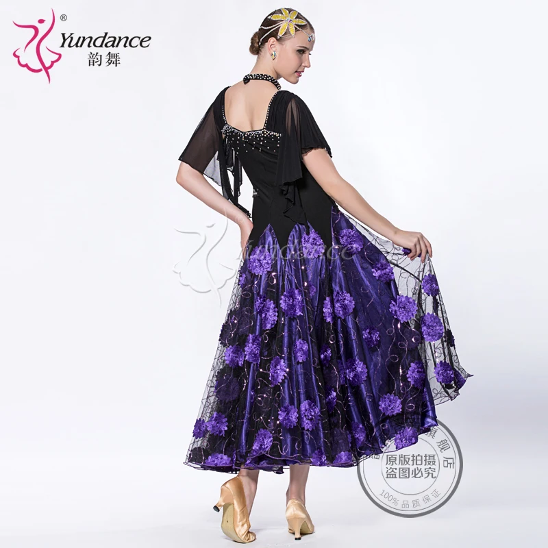 

Customized Lady Ballroom Dancing Dress Modern Dance Competition Costume Waltz Tango Foxtrot Quickstep Suit Promotion B-2774