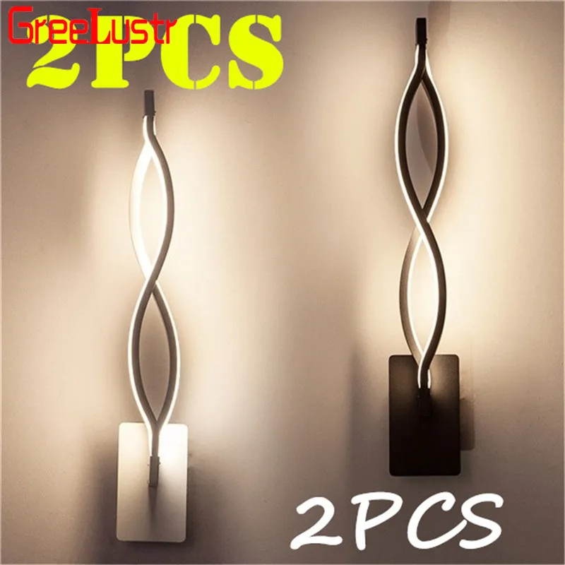 

2 PCS Modern Aluminum LED Wall Lamp Acrylic Wall Sconces Mirror Lamp For Bathroom Bedroom Indoor Lighting Bedside Light