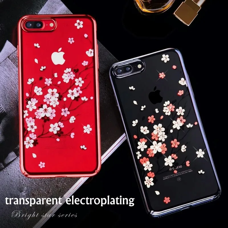 KINGXBAR for iPhone 8 7 Plus Cover Luxury Phone Case Crystals from Swarovski Woman Hard |