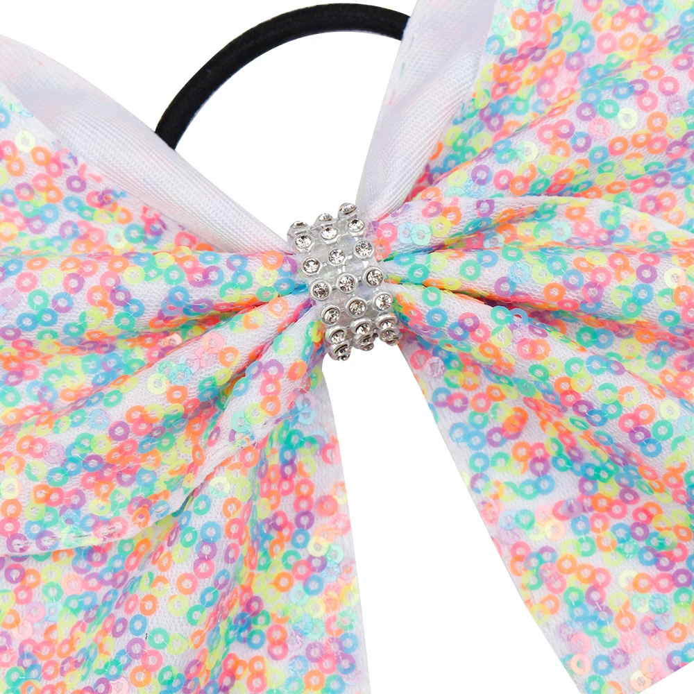 Аксессуары для волос CN Cheer Bows девочек радужная Женская лента эластичная повязка