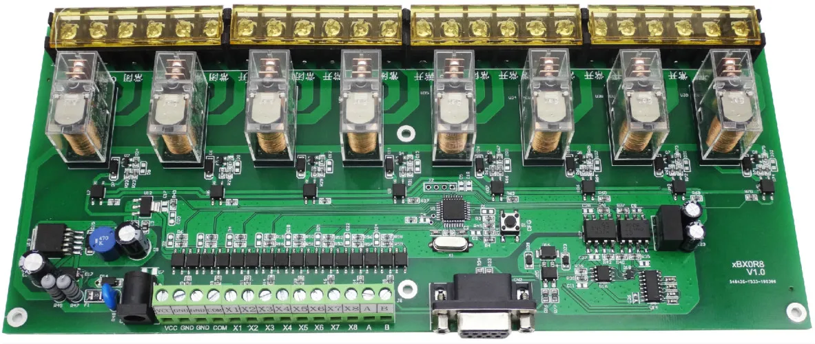 8 щит управления каналами реле 16A RS485 RS232 Modbus rtu с изоляцией