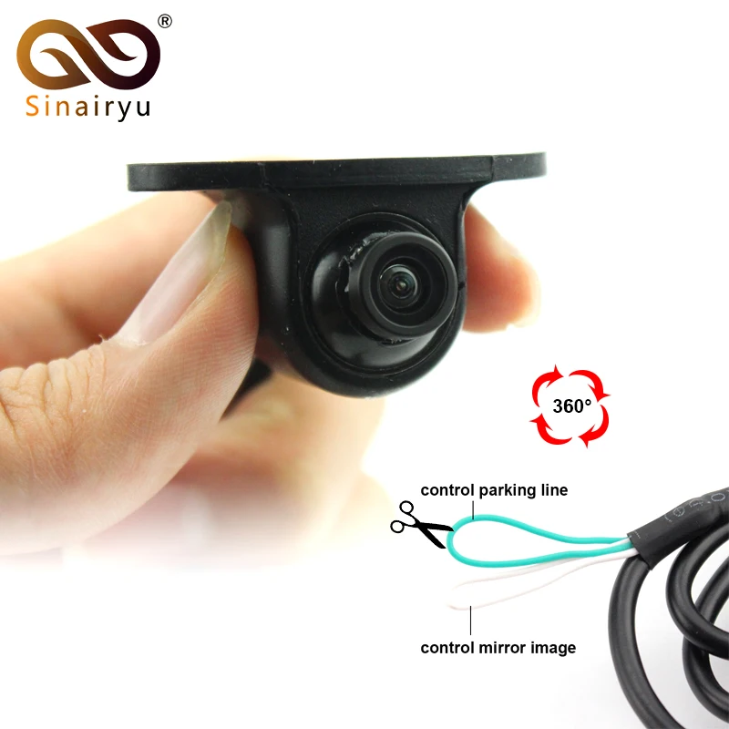 Sinairyu MiNi 360 градусов вращение HD CCD парковочная камера Фронтальная/боковая/камера