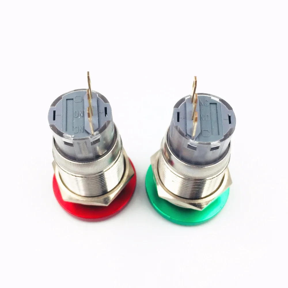 1 шт. металлический водонепроницаемый кнопочный переключатель в виде грибов |