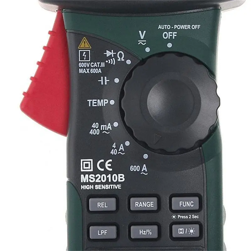 MASTECH MS2010B цифровой клещи AC/DC мини ручной тестер напряжения тока сопротивления