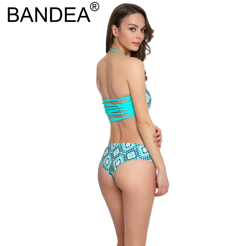 BANDEA 2017 Bikini New Swimwear For Women Push Up Summer Biquinis Sexy Mini Thong Print Low Waist Bikinis |