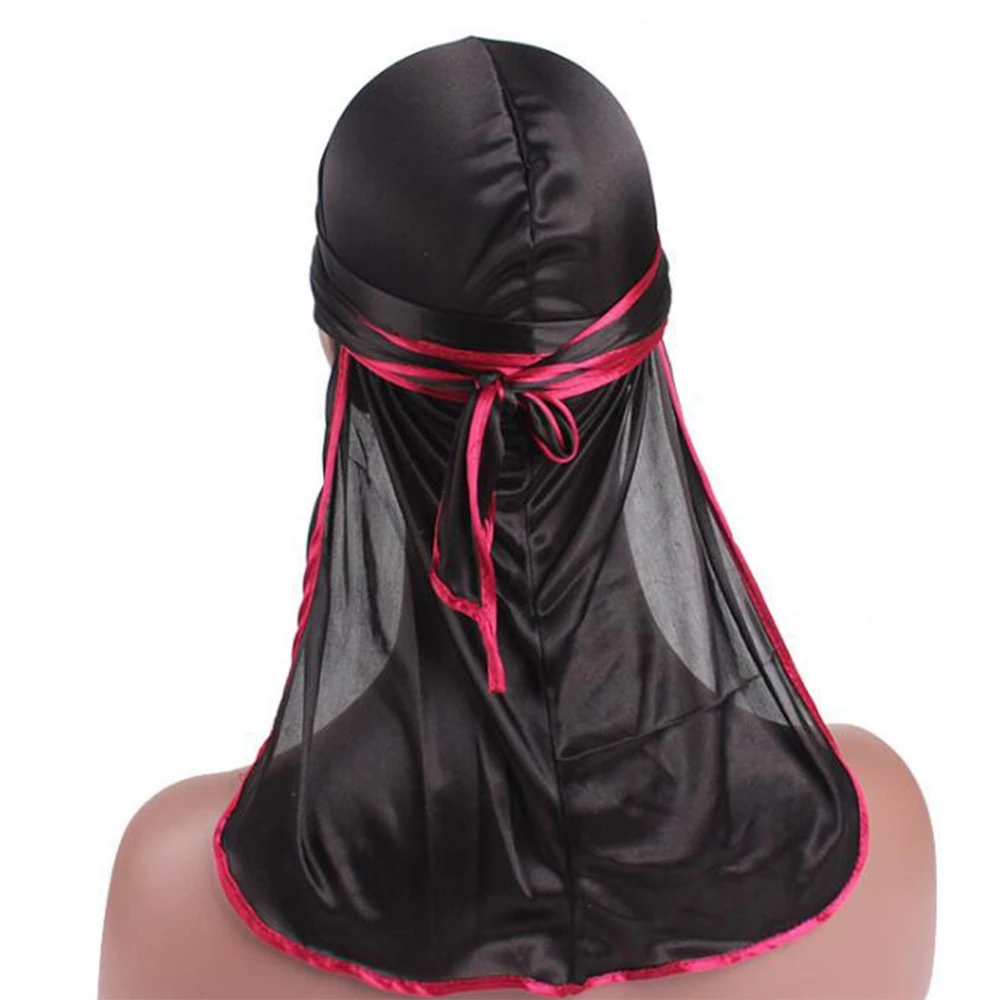 Новая мода Для мужчин шелковистой Durags Байкер Головные уборы череп Кепки бандана