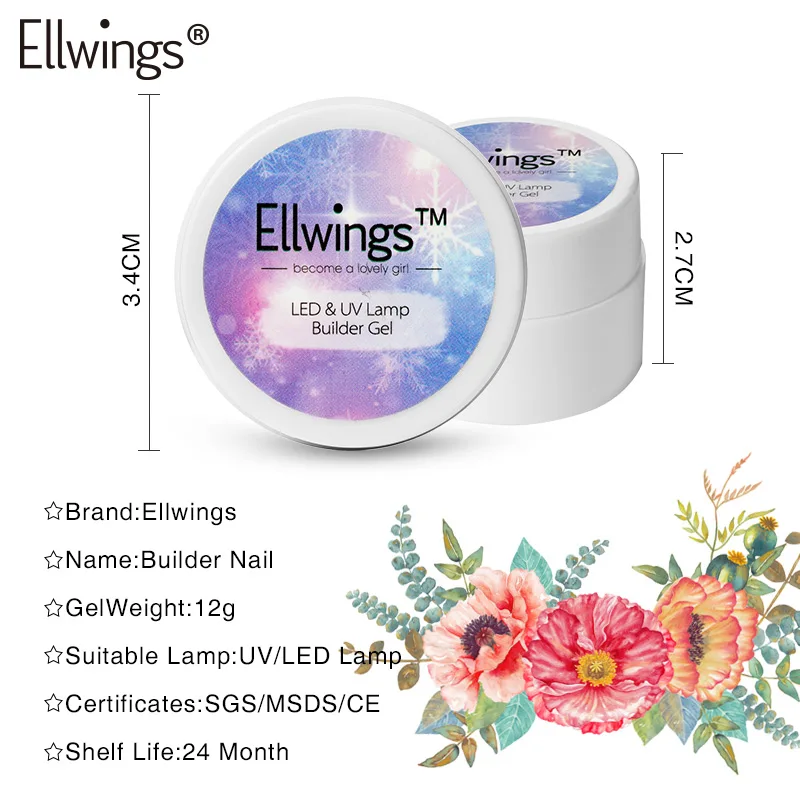 Ellwings 3 шт УФ гель для ногтей Лаки быстро сохнут палец наращивание полигель UV