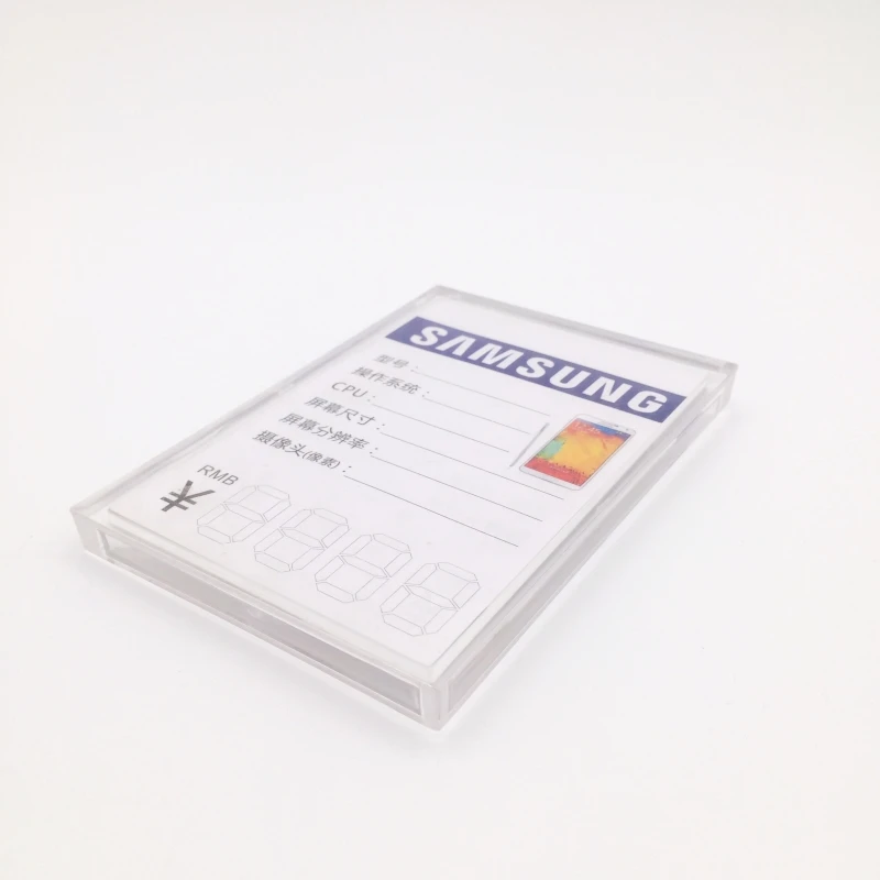 (50 шт./упак.) стекловидный Цвет пластмассы Дисплей цена держатели тег стенд