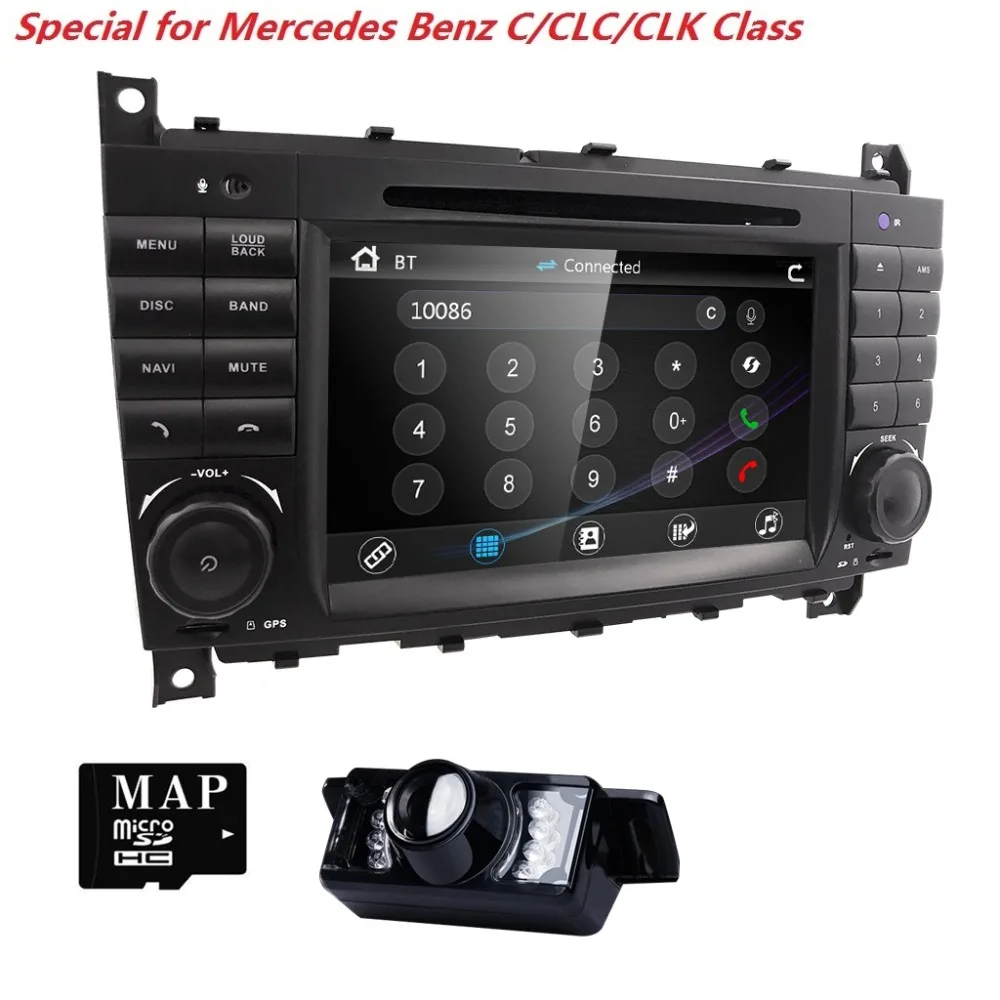 Авто Автомобильный dvd плеер с двумя цифровыми входами для Mercedes Benz C Classs CLC W203 clk
