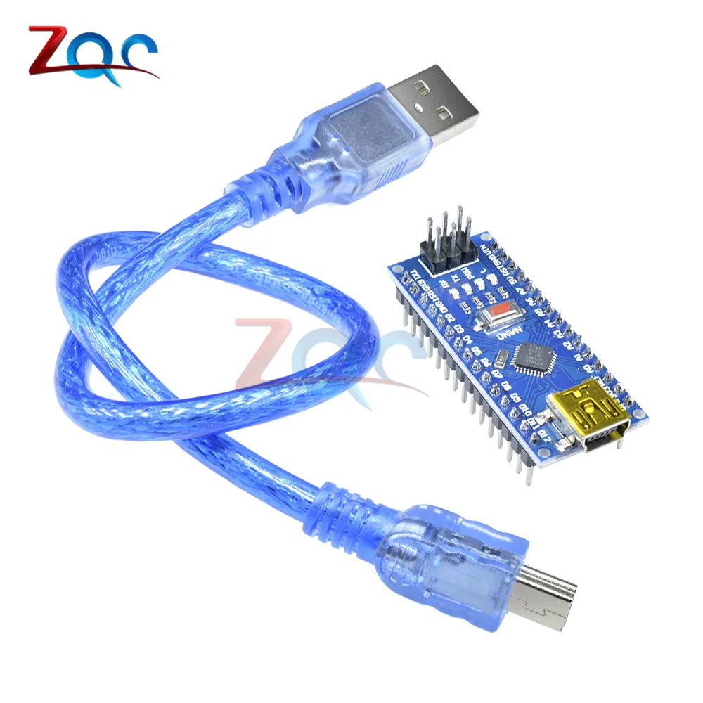 Плата микро-контроллера MINI USB Nano V3.0 ATmega328P CH340G 5 в 16 м для Arduino NANO 328P 3 0 + USB-кабель |
