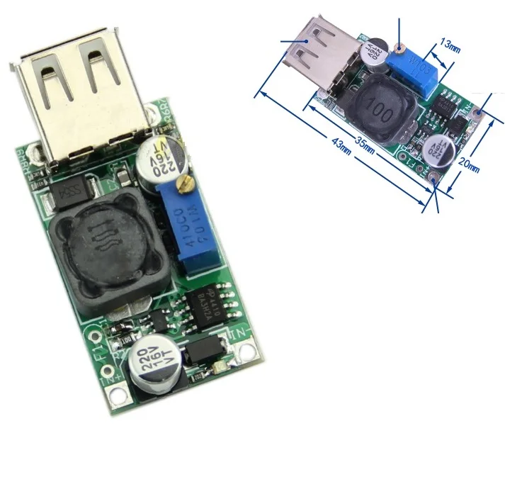 1 шт. Встроенный преобразователь 3 в до 5 В 9 2 А USB модуль с повышением выходного
