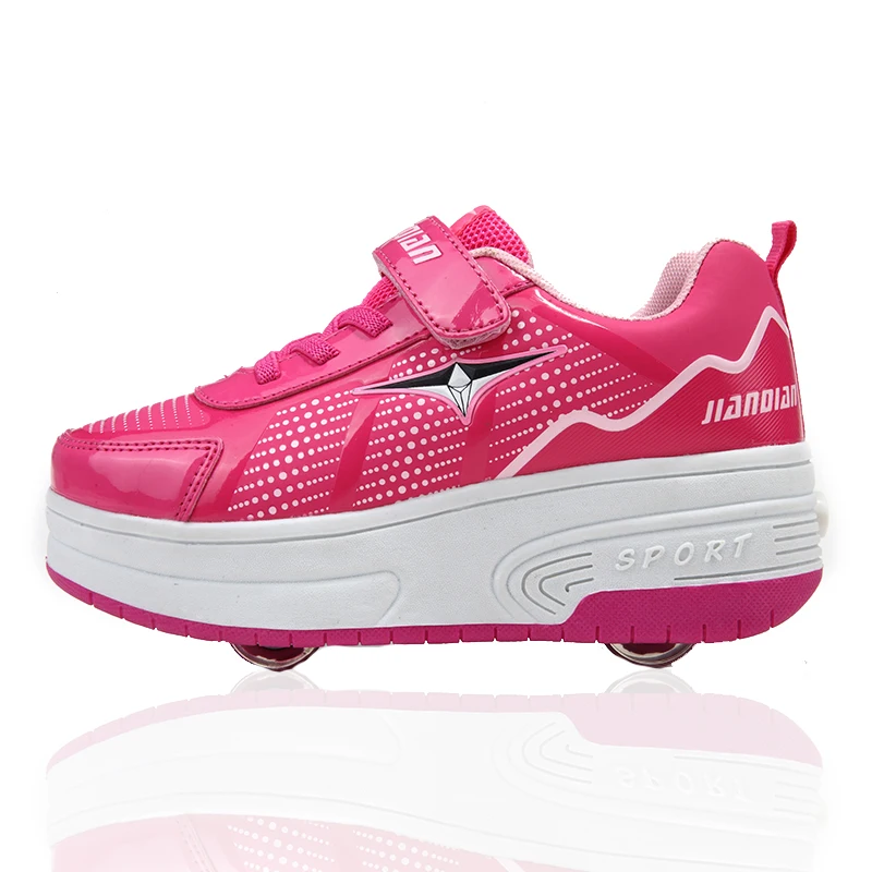 Heelys/супер-светильник; кроссовки с колесом для мальчиков; сезон весна; повседневная обувь на роликах для девочек; Zapatillas Zapatos Con Ruedas GREEN