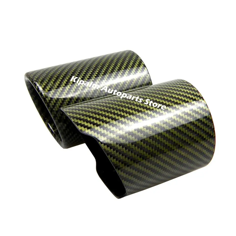 Универсальный автомобильный выхлопной трубы Akrapovic зеленого цвета и саржевого углеродного волокна, чехол для выхлопной трубы, чехол для выхлопной трубы