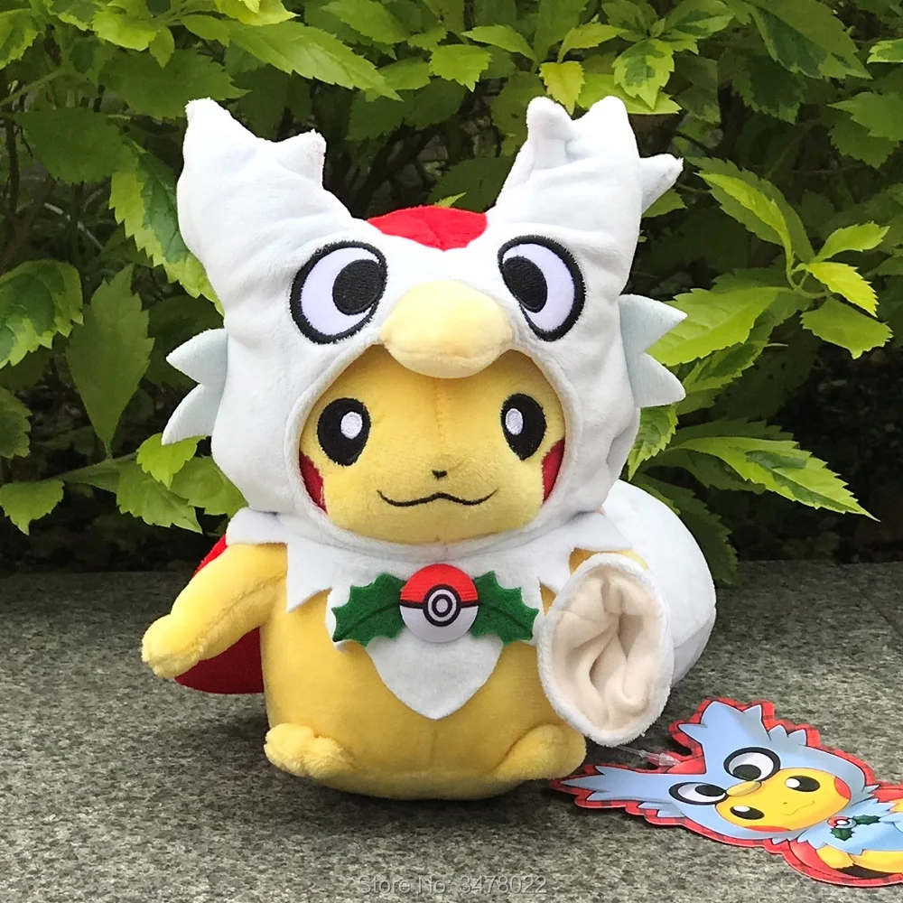 Аниме Плюшевые Игрушечные лошадки Пикачу с delibird костюм плюша животных мягкие Мягкая кукла Косплэй Пикачу
