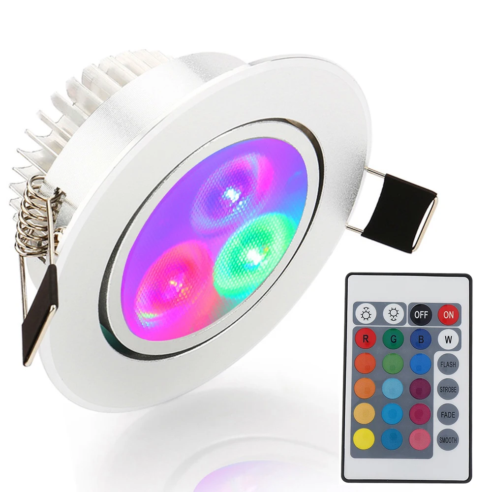 1X светодиодный потолочный светильник RGB красный синий зеленый Точечный