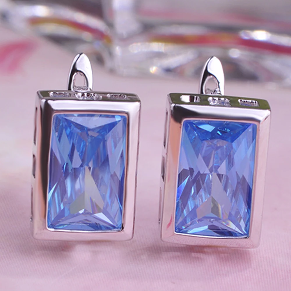 Новые европа стиль дамы офис серьги камни платье изумруд плавающей подвески