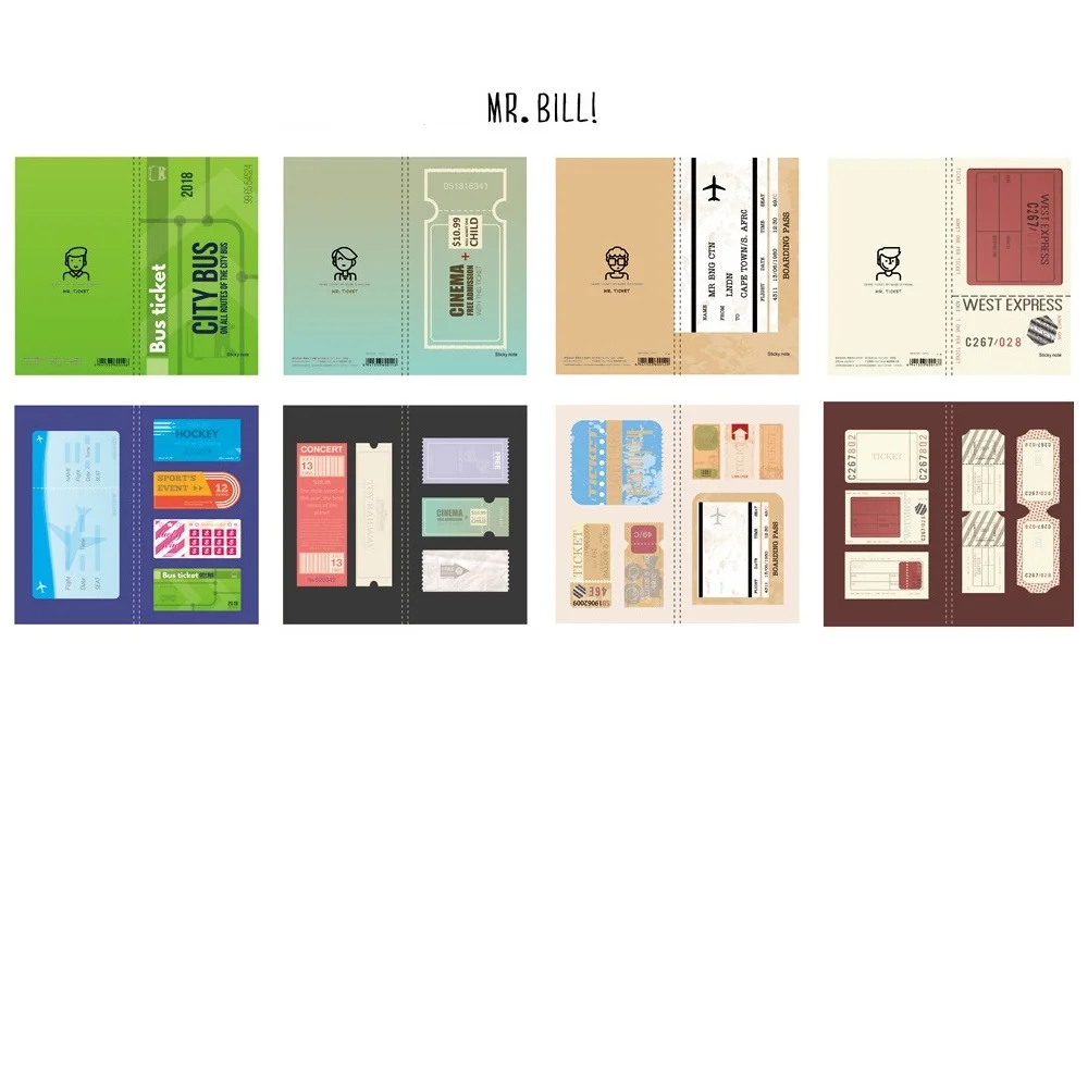 Mr Bill 4 шт. Ретро записная книжка липкий блокнот Ван Гог Шекспир Билл ярлык тег цитаты Закладка канцелярские принадлежности для офиса школьные принадлежности F303 - Цвет: Mr Bill
