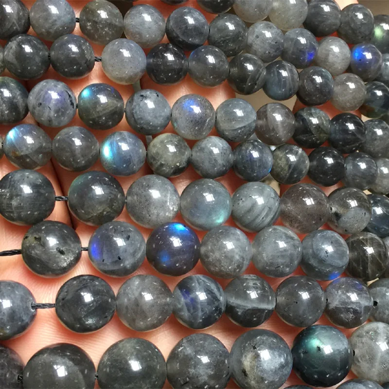 Оптовая продажа натуральный Лабрадорит синего цвета круглые свободные каменные
