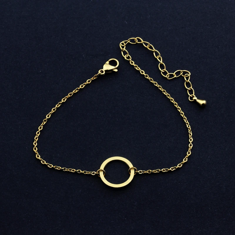 Минималистичные ювелирные изделия Модный Круглый браслет розового золота