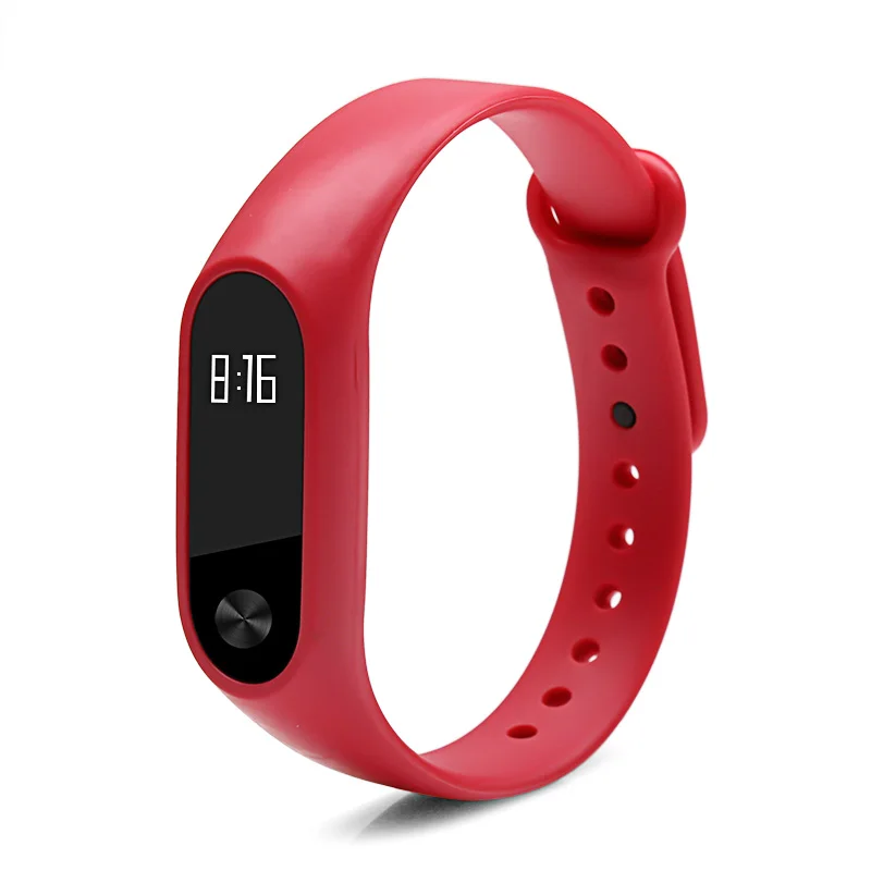 Red Умные аксессуары BOORUI mi band 2 ремешок для замены xiaomi mi band 2 спортивный силиконовый браслет на запястье с различными цветами - Цвет: Red