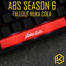 Novelty Shine Through Keycaps ABS Etched, Shine-Through light fallout nuka cola black red spacebar custom mechanical keyboards