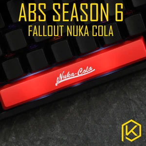 novelty shine through keycaps abs etched shine through light fallout nuka cola black red spacebar custom mechanical keyboards free global shipping