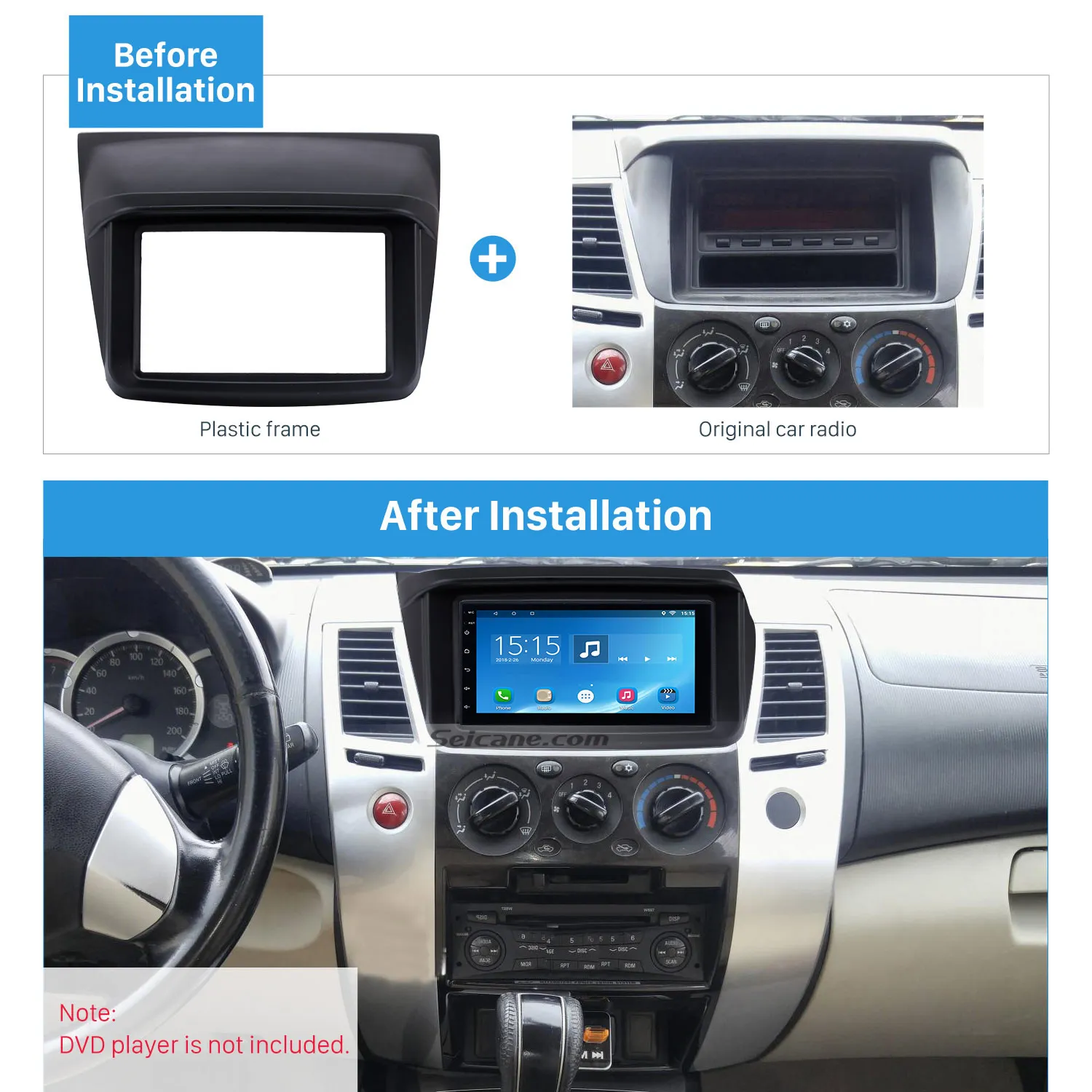 Автомобильный радиоприемник Seicane с потрясающим дизайном 2 Din для 2010 Mitsubishi Pajero Sport