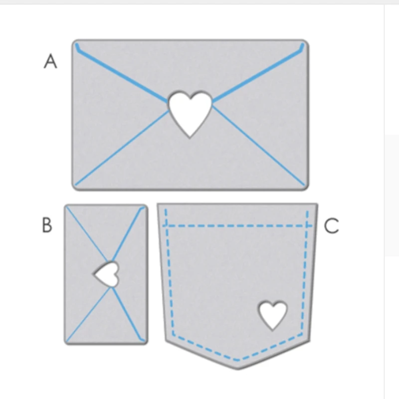 Love Envelope Shape Metal Cutting Dies Stencil Scrapbook Album Embossing For Gift Card Making Handcrafts Decor 2019 | Дом и сад
