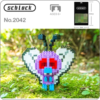 SC Pocket Monster Butterfree sudowooodo Froakie Growlithe Raichu Mudkip животное DIY мини-строительство алмаз маленькие блоки кирпичная игрушка - Цвет: Butterfree