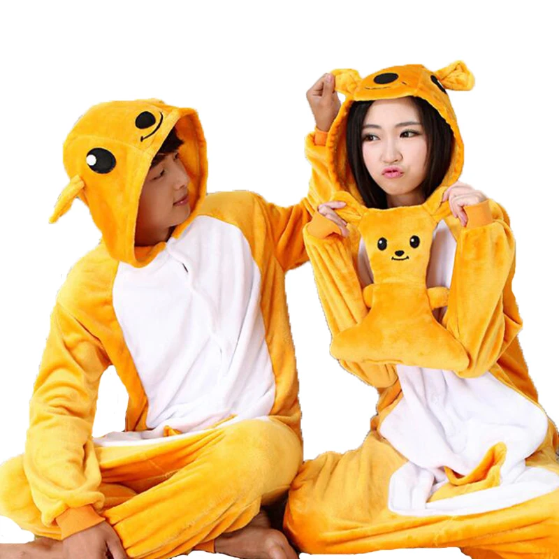 

Adult Anime Kigurumi Onesies Cute Kangaroo Golf Costume For Women Man Animal Onepieces Sleepwear Cartoon Home Cloths Girl
