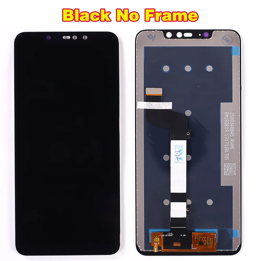 Black No Frame ЖК-дисплей для Xiaomi Redmi Note 6 Pro кодирующий преобразователь сенсорного экрана в сборе 6,26 дюйма для Xiaomi Redmi Note6 запасная часть ЖК-дисплея - Цвет: Black No Frame