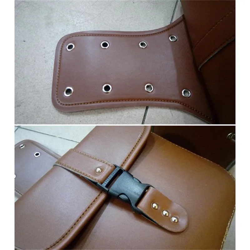 Кожа мотоцикл седельная сумка Чемодан стороны Rider универсальный для хранения