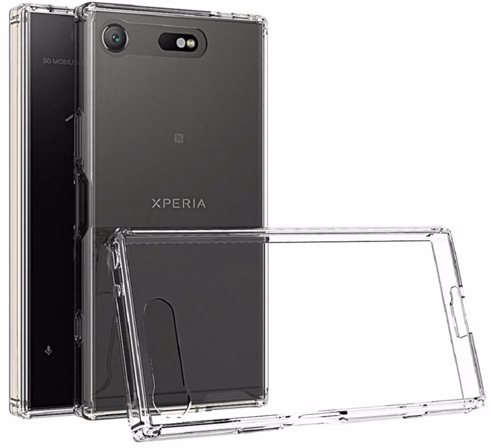 Прозрачный твердый Чехол на sony Xperia XZ1 чехол на sony Xperia XZ2 чехол на sony Xperia XZ3 ударопрочный бампер силиконовый TPU+ пластик чехлом чехол на sony Xperia XZ1 компактный Чехол для sony Xperia XZ2 Премиум