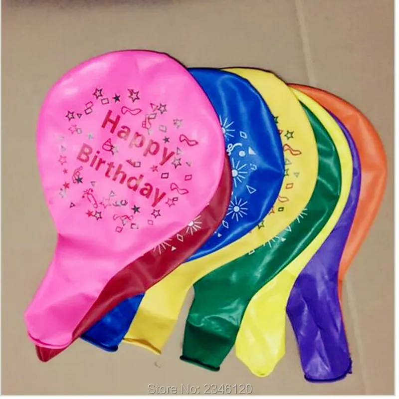 Большие латексные круглые шарики 27 дюймов Разноцветные 10 шт. с принтом Свадебные