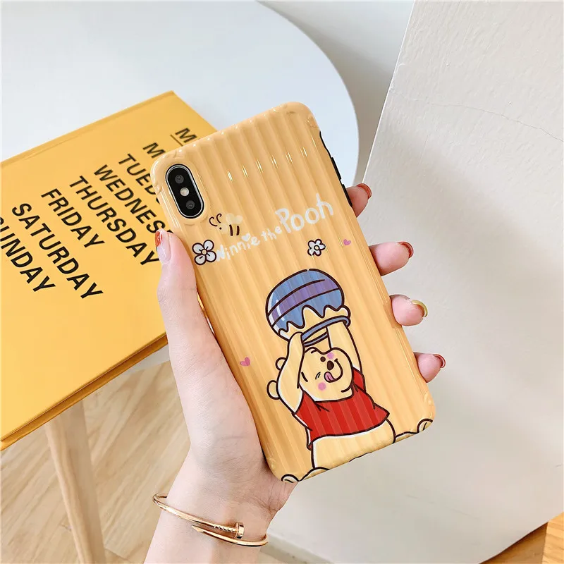 Милый мультфильм милый медведь чемодан телефон чехол для iPhone 6 6s 7 8 plus X XS MAX XR слон с крыльями силиконовый чехол Fundas