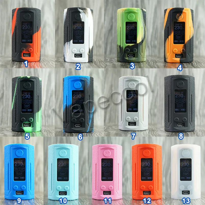 Силиконовый чехол для рел RX GEN3 двойной 230 Вт двойной мод щит Vape кремния кожного покрова Warp Стикеры рукав в виде ракушки гель