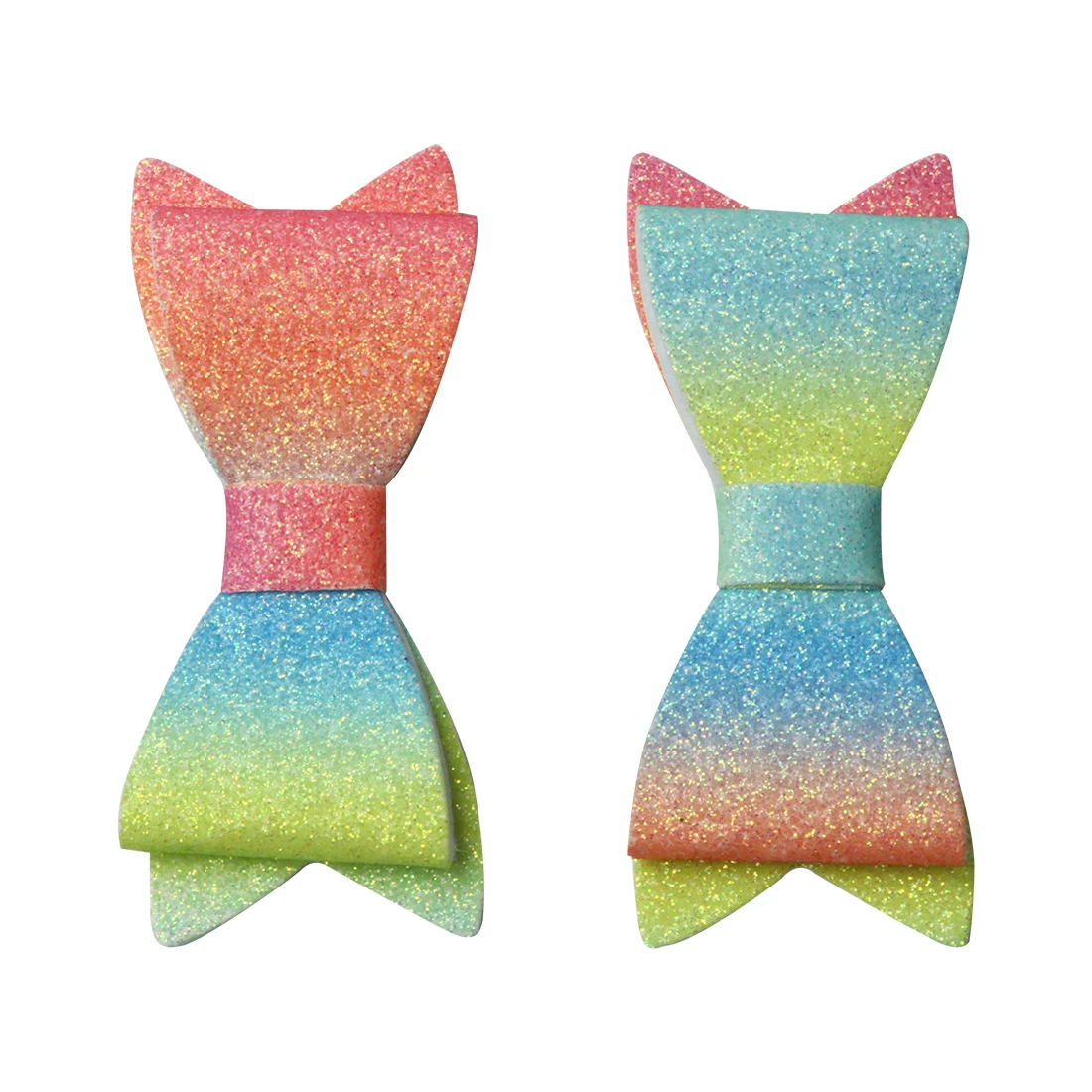 20 шт. блестящие банты для волос девочек яркие заколки с блестками блестящий