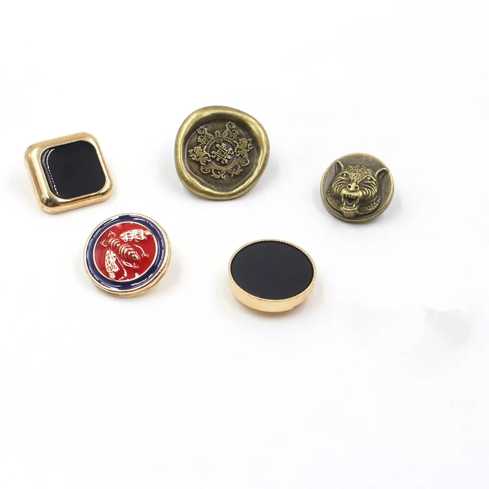 

20mm 22mm 27mm 10pcs/lot Point oil metal buttons gold sweater coat decoration shirt buttons accessories DIY A-19512-510