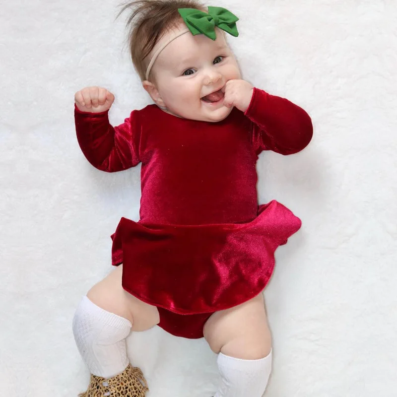 2018 боди для маленьких девочек бархатная юбка пачка с длинными рукавами