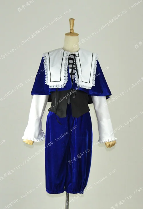 Костюм для косплея Rozen Maiden Souseiseki Lapislazuli Stern из аниме на заказ голубая Униформа с