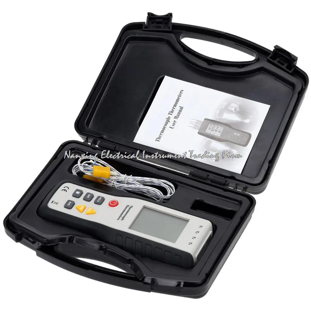 Быстро arrivalHT 9815 цифровой TemperatureMeter Портативный 4 канальный термометр K Тип