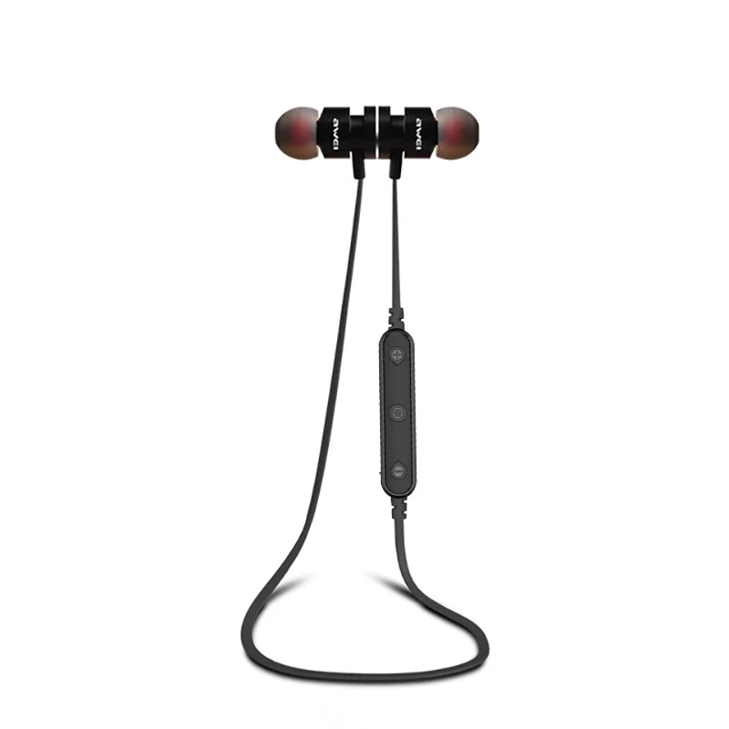 Black Earphone AWEI T11 Беспроводные наушники T11S Bluetooth-гарнитура для наушников для телефонов с шейным ободом Спорт 3D Бас наушники с микрофоном fone de ouvido - Цвет: Black Earphone